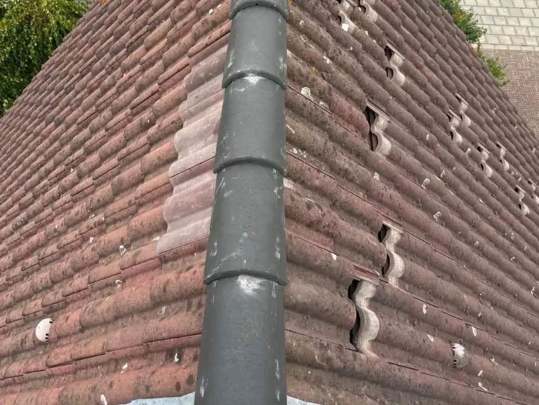 Nieuwe nokvorsten na de gefotografeerde renovatiefases